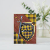 Carte Postale Clan MacLeod Tartan Sword & Shield (Debout devant)