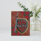 Carte Postale Clan MacNab Tartan Sword & Shield (Debout devant)