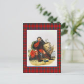 Carte Postale Clan Munro Vintage Illustration Tartan Frame (Debout devant)