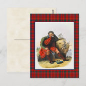 Carte Postale Clan Munro Vintage Illustration Tartan Frame (Devant / Derrière)