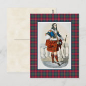 Carte Postale Clan Robertson Illustration Vintage Tartan Frame (Devant / Derrière)
