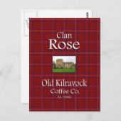 Carte Postale Clan Rose Old Kilravock Coffee Co. (Devant / Derrière)