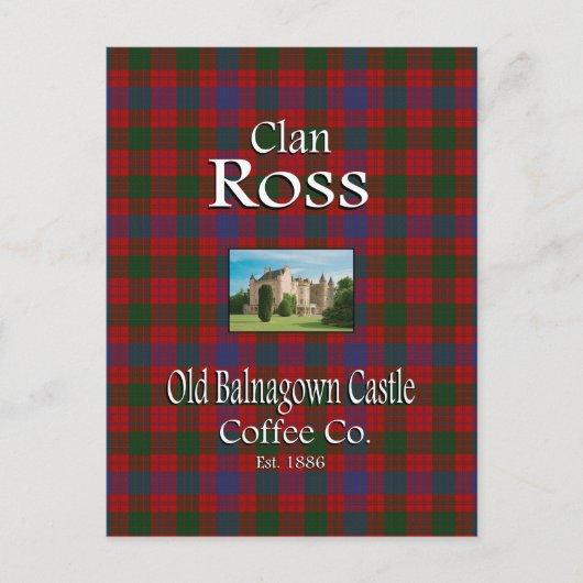 Carte Postale Clan Ross Old Balnagown Castle Coffee Co. (Devant)