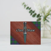 Carte Postale Clan Shaw Tartan Sgian Dubh Blade (Debout devant)