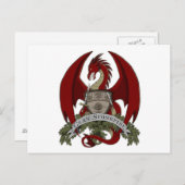 Carte postale Clan Stonefire Crest (Dragon Rouge) (Devant / Derrière)