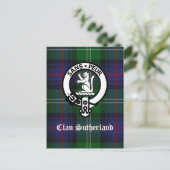 Carte postale Clan Sutherland Crest & Tartan (Debout devant)