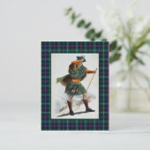 Carte Postale Clan Sutherland Vintage Illustration Tartan Frame (Debout devant)