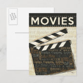 Carte Postale Clappeur de film vintage (Devant / Derrière)