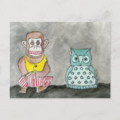 Carte Postale Clapping Monkey and Night Owl (Devant)