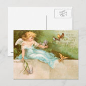 Carte Postale Clapsaddle : Angel Jouer avec les oiseaux (Devant / Derrière)