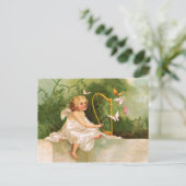 Carte Postale Clapsaddle : Angel Jouer de la harpe (Debout devant)