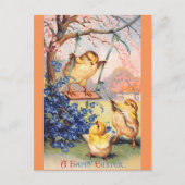 Carte Postale Clapsaddle : Biddy sur une balançoire (Devant)