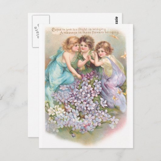 Carte Postale Clapsaddle : Charmantes Fées (Devant / Derrière)