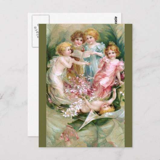 Carte Postale Clapsaddle : Charmantes Fées 2 (Devant / Derrière)