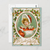 Carte Postale Clapsaddle : Charming Winter Girl (Devant / Derrière)