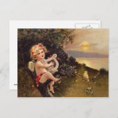 Carte Postale Clapsaddle : Petit cerub avec harpe (Devant / Derrière)