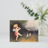 Carte Postale Clapsaddle : Petit Cherub avec Flûte (Debout devant)