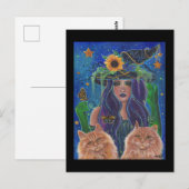 Carte Postale Clara Halloween sorcière par Renee L. Lavoie (Devant / Derrière)