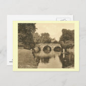 Carte Postale Clare College Bridge, Cambridge Angleterre Vintage (Devant / Derrière)