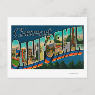 Carte Postale Claremont, Californie - Scènes de grandes lettres