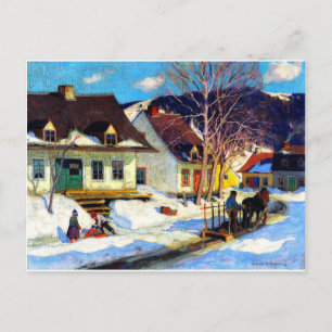 Carte Postale Clarence Gagnon -  A Quebec Village Postcard
