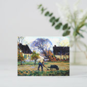 Carte Postale Clarence Gagnon art - Scène d'automne, Baie-Saint- (Debout devant)