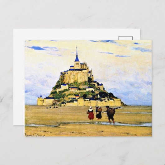 Carte Postale Clarence Gagnon, Mont-Saint-Michel, Matin (Devant / Derrière)
