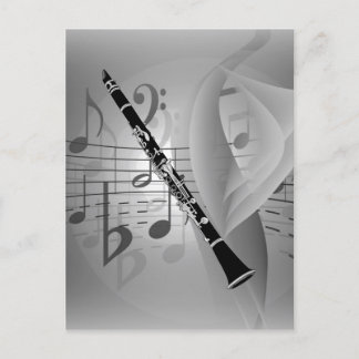 Carte Postale Clarinet aux accents musicaux
