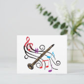 Carte Postale Clarinet Avec Musique (Debout devant)