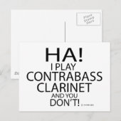 Carte Postale Clarinet Ha Contrabass (Devant / Derrière)