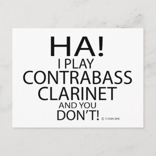 Carte Postale Clarinet Ha Contrabass