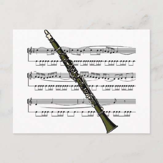 Carte Postale Clarinet musical 09 B (Devant)