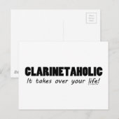 Carte Postale Clarinetaholic (Devant / Derrière)