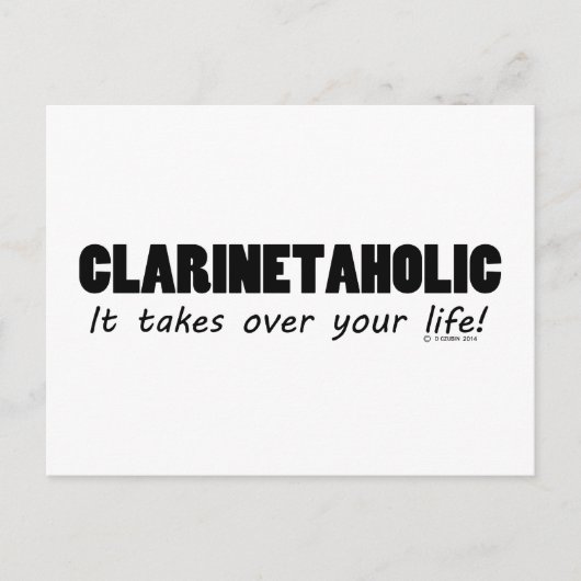 Carte Postale Clarinetaholic (Devant)