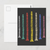 Carte Postale Clarinets colorés (Devant / Derrière)