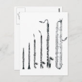 Carte Postale clarinette (Devant / Derrière)