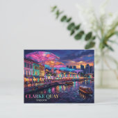Carte Postale Clarke Quay Singapour (Debout devant)