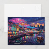 Carte Postale Clarke Quay Singapour (Devant / Derrière)