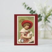 Carte Postale Clarks enfant avec chat (Debout devant)