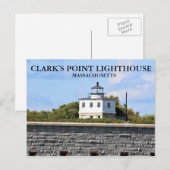 Carte Postale Clark's Point Lighthouse, Massachusetts Postcard (Devant / Derrière)