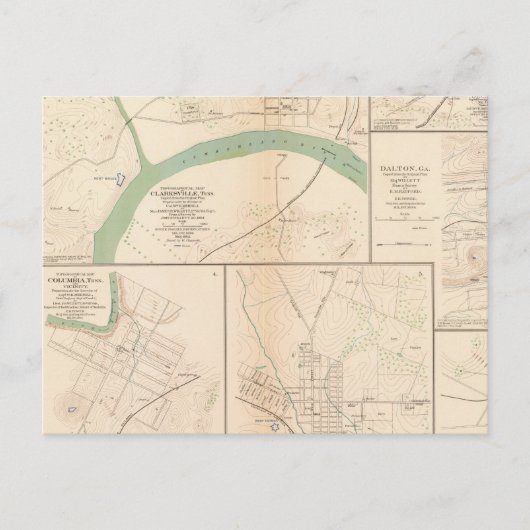 Carte Postale Clarksville, Tenn, Dalton, Ga (Devant)