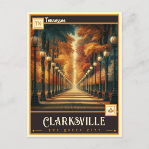 Carte Postale Clarksville, Tennessee VINTAGE