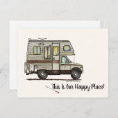 Carte Postale CLASS C RV joyeux camper art Cute (Devant / Derrière)