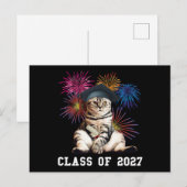 Carte Postale Class of 2027 Cat Lover (Devant / Derrière)