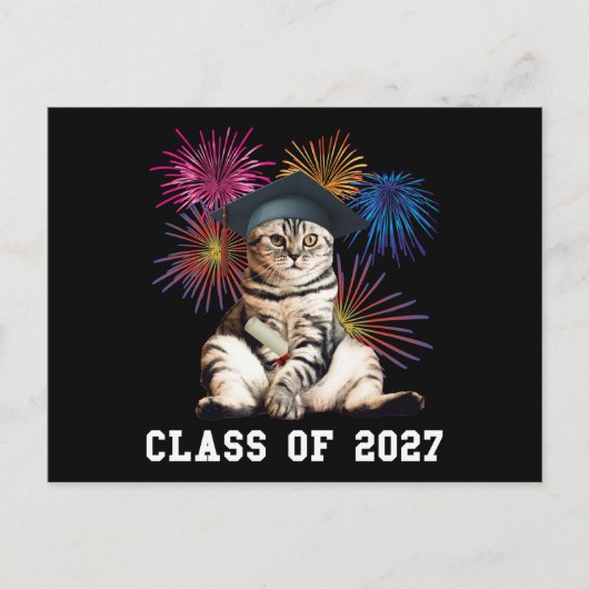 Carte Postale Class of 2027 Cat Lover (Devant)