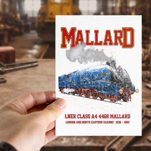 Carte Postale Classe A4 Mallard - Locomotive à vapeur la plus ra
