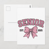 Carte Postale Classe Coquette Senior 2025 de 2025 de vaches rose (Devant / Derrière)