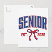 Carte Postale Classe Coquette Senior 2025 de 2025 de vaches rose (Devant / Derrière)