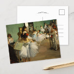 Carte Postale Classe Danse | Edgar Degas<br><div class="desc">The Dance Class (1874) de l'artiste français Edgar Degas. Une peinture d'art originale est une huile sur toile représentant un cours de danse dans une salle de répétition de l'ancien Opéra de Paris. Utilisez les outils de conception pour ajouter du texte personnalisé ou personnaliser l'image.</div>