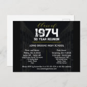 Carte Postale Classe de 1974 50 Année Réunion du lycée 2 Événeme (Devant / Derrière)